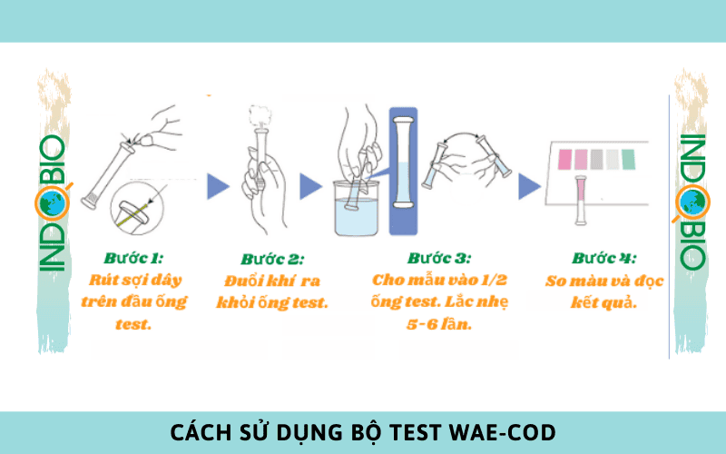 Cách sử dụng bộ test kit COD WAE-COD, Nhật. Đóng gói 50 test/hộp